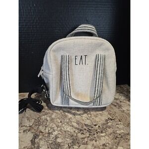 Rae‎ Dunn Lunch box in Cream with the Word EAT on the front.